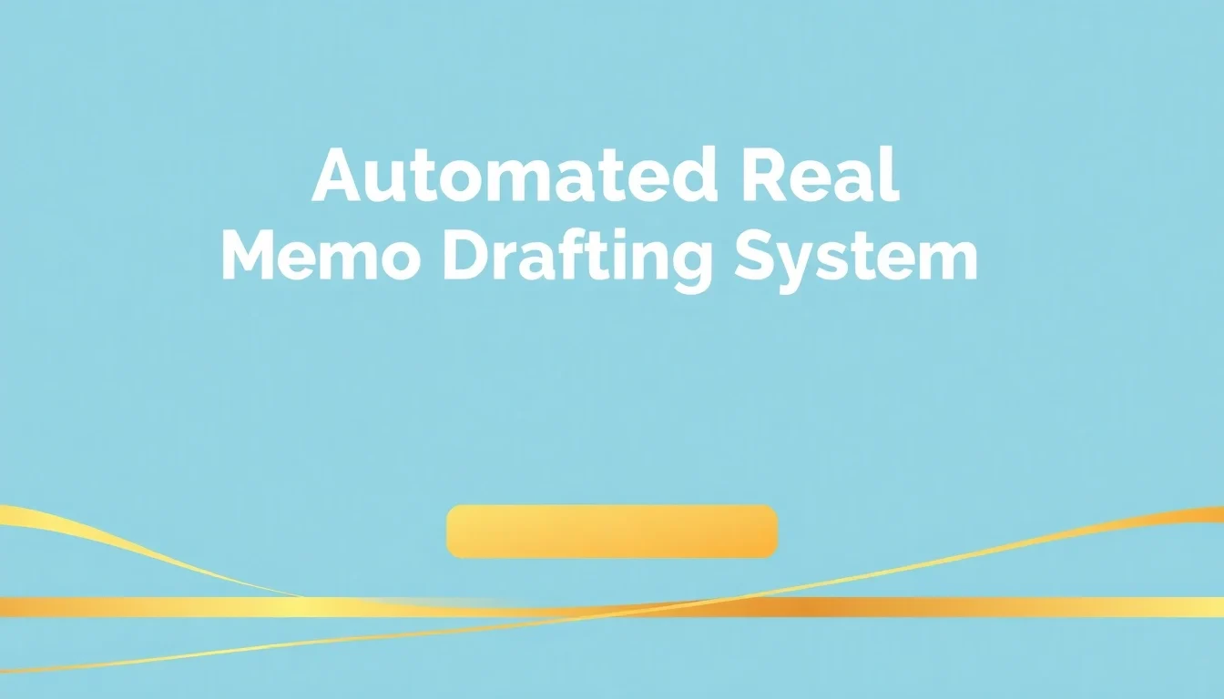 Streamline internal communication with an automated memo drafting system, reducing errors and increasing efficiency in the real estate industry.