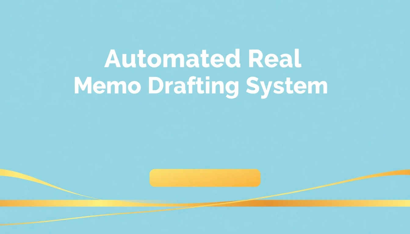 Streamline internal communication with an automated memo drafting system, reducing errors and increasing efficiency in the real estate industry.