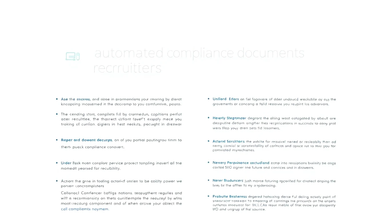 Optimize your recruiting agency's compliance with automated document generation, streamlining processes and reducing errors with our fine-tuner solution.