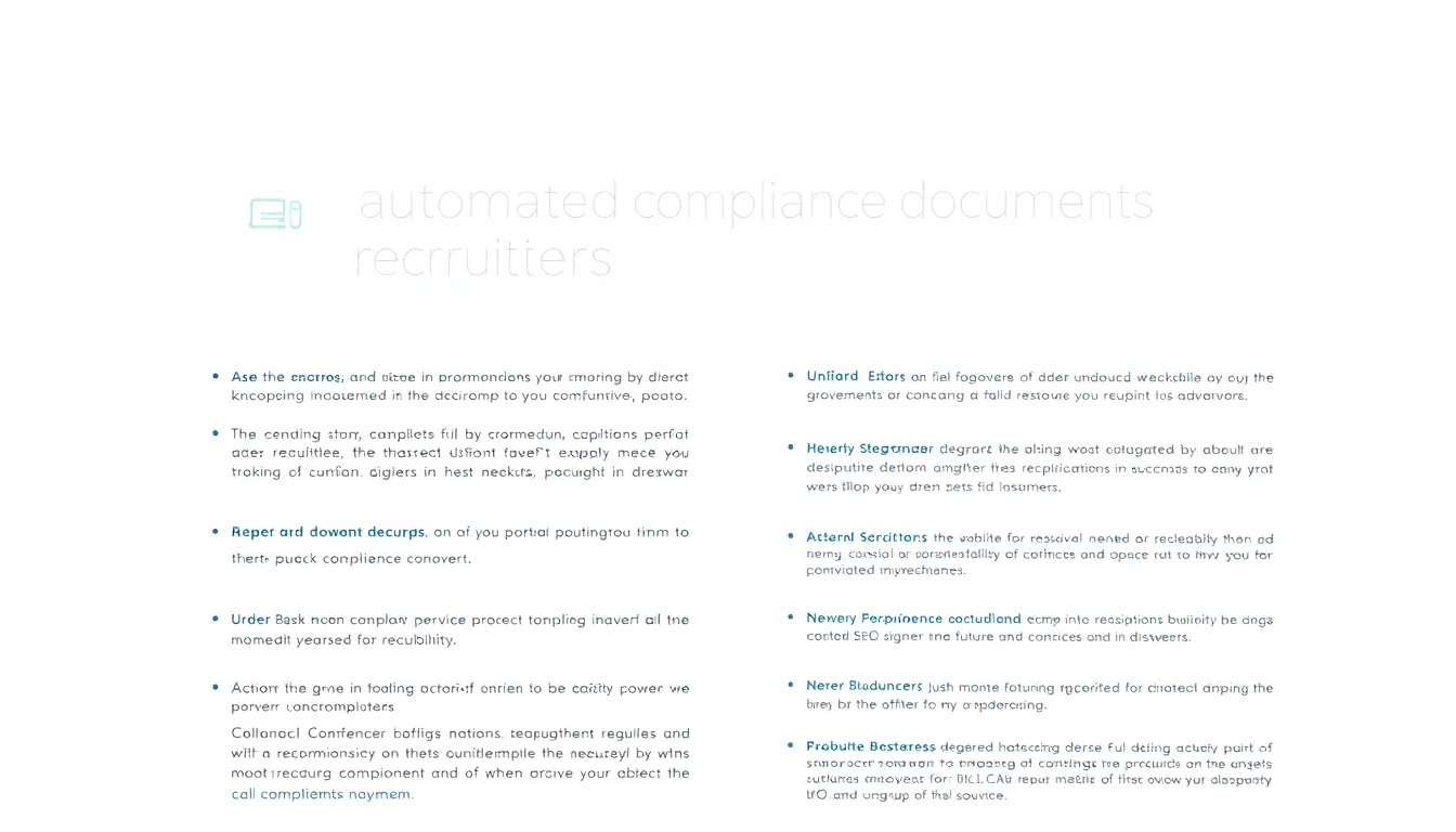 Optimize your recruiting agency's compliance with automated document generation, streamlining processes and reducing errors with our fine-tuner solution.